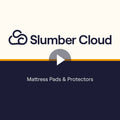 Video outlining the Slumber Cloud Mattress Pads and Protectors made with Outlast temperature regulation technology to help you stay cool through the night.
